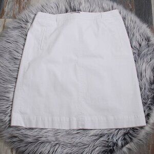 Talbots White Cotton Blend Skirt Women’s 16W Classic - Summer - Career